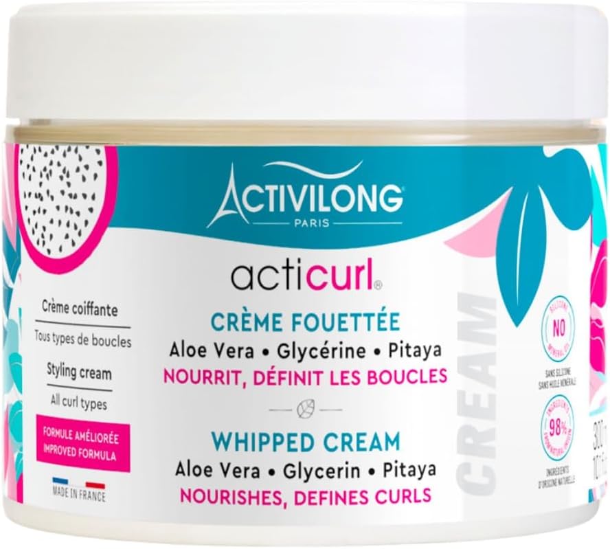 Activilong - Acticurl Crème Fouettée 300ml - soin boucles, 98% naturel
