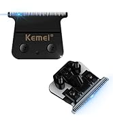 . Plastique noir avec fines dents métalliques. Deux vues : le recto montre le nom de la marque et le verso montre le mécanisme de fixation avec des dents teintées en bleu