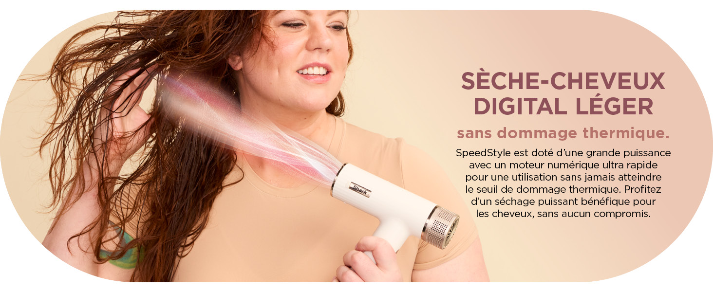 Shark SpeedStyle Sèche-cheveux &amp;amp; Finisseur RapidGloss avec étui de rangement, 5 stylers
