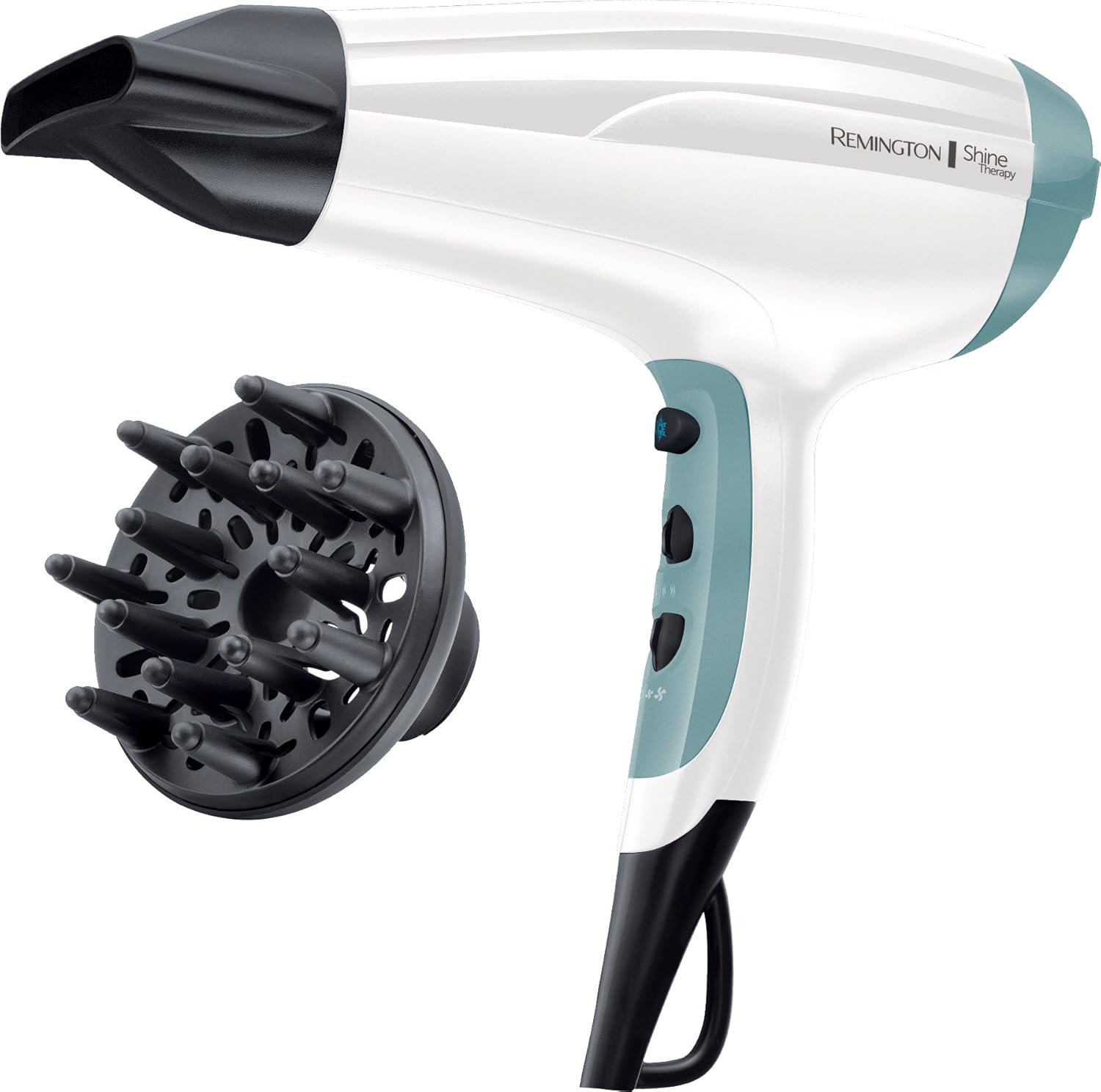Remington - Sèche-cheveux Shine Therapy - 2300W, ionique, 3 températures, 2 vitesses, silencieux, anti-frizz - D5216