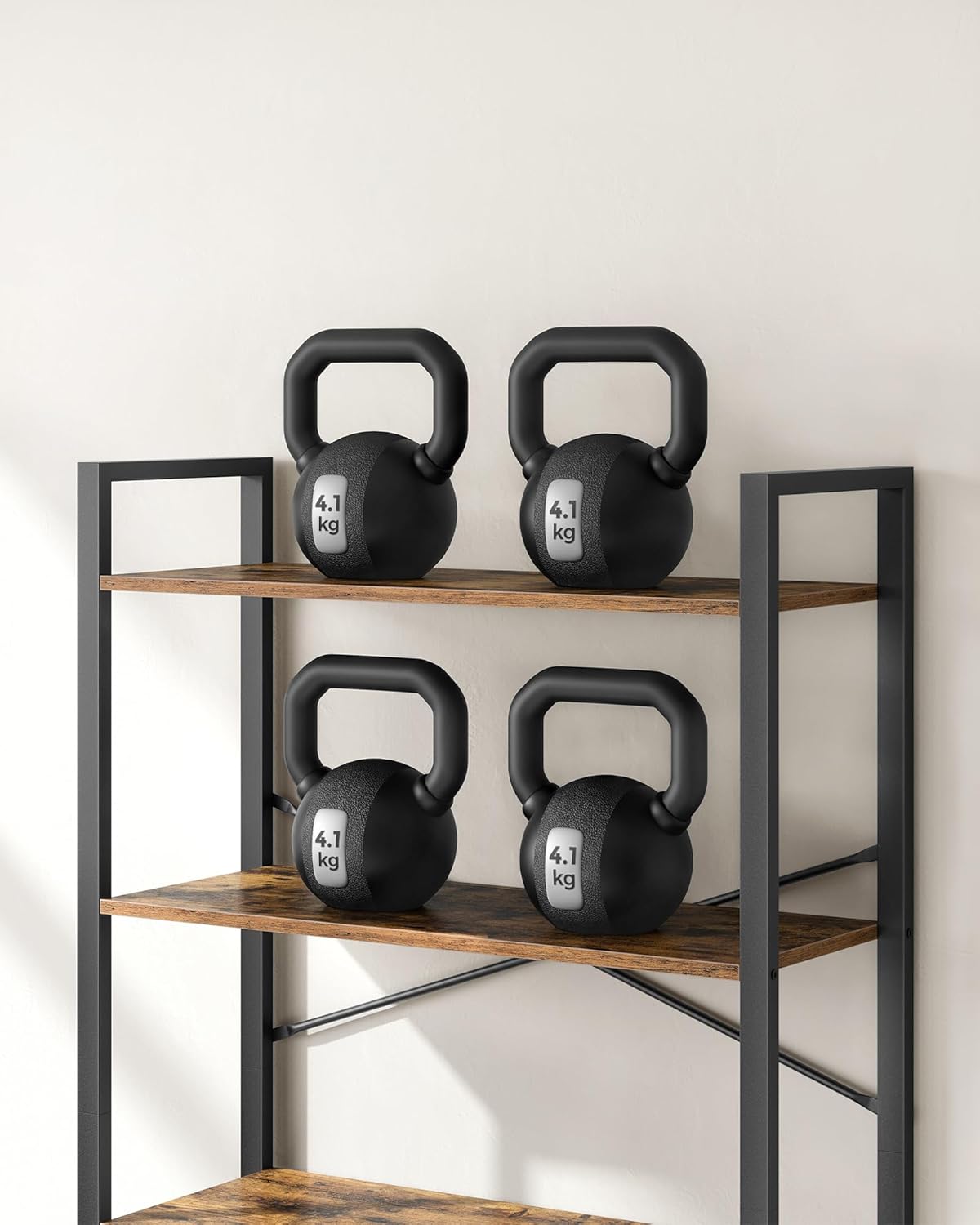 VASAGLE - étagère industrielle 6 niveaux 30x80x186cm, marron/noir, LLS082B01