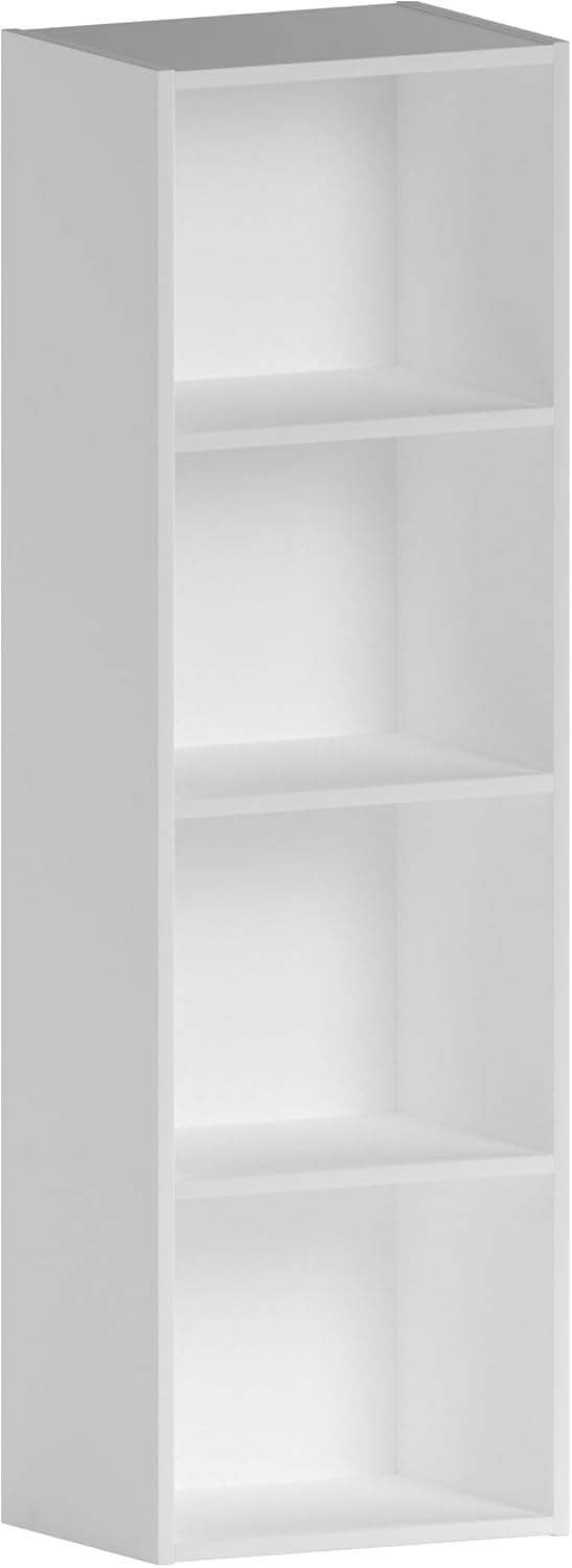 Vida Designs - Oxford bibliothèque 4 étages bois blanc - rangement compact