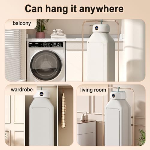 Séchoir chauffant d'intérieur - 600W, minuterie, séchage rapide, vitesses réglables