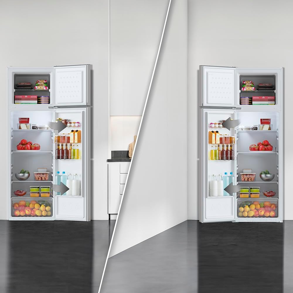 Cecotec - Bolero CoolMarket 2D 261 - 54x59,2x142,8 cm - 261 L, porte réversible, classe E