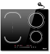 Disaenvir Plaque de cuisson à induction 4 feux, plaque de cuisson à induction avec fiche à encastrer 60 cm, ...
