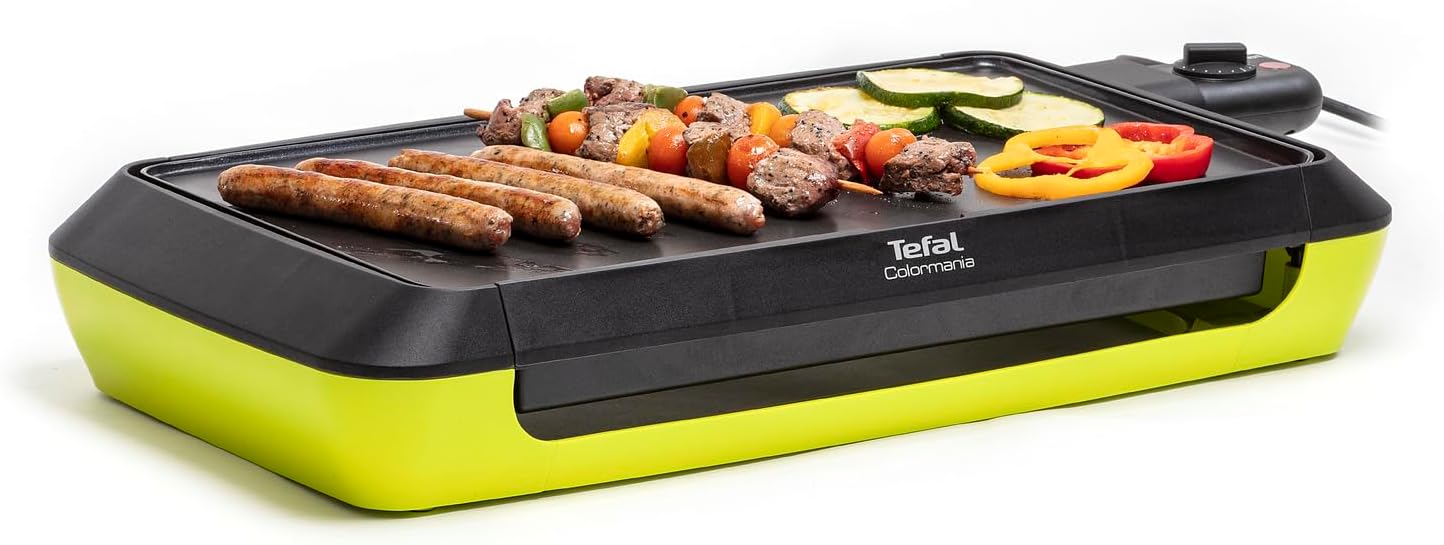 Tefal - Plancha Colormania - 2000W, 8 pers, antiadhésif, lavable CB660301