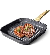 GiPP Poêle à griller 28 x 28 cm en fonte d'aluminium avec revêtement anti-adhésif en granit - 100...