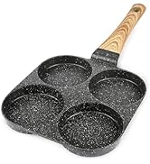 GiPP Poêle à œufs au plat, poêle à omlette 4 trous, revêtement antiadhésif en granit, sans PFOS/P...