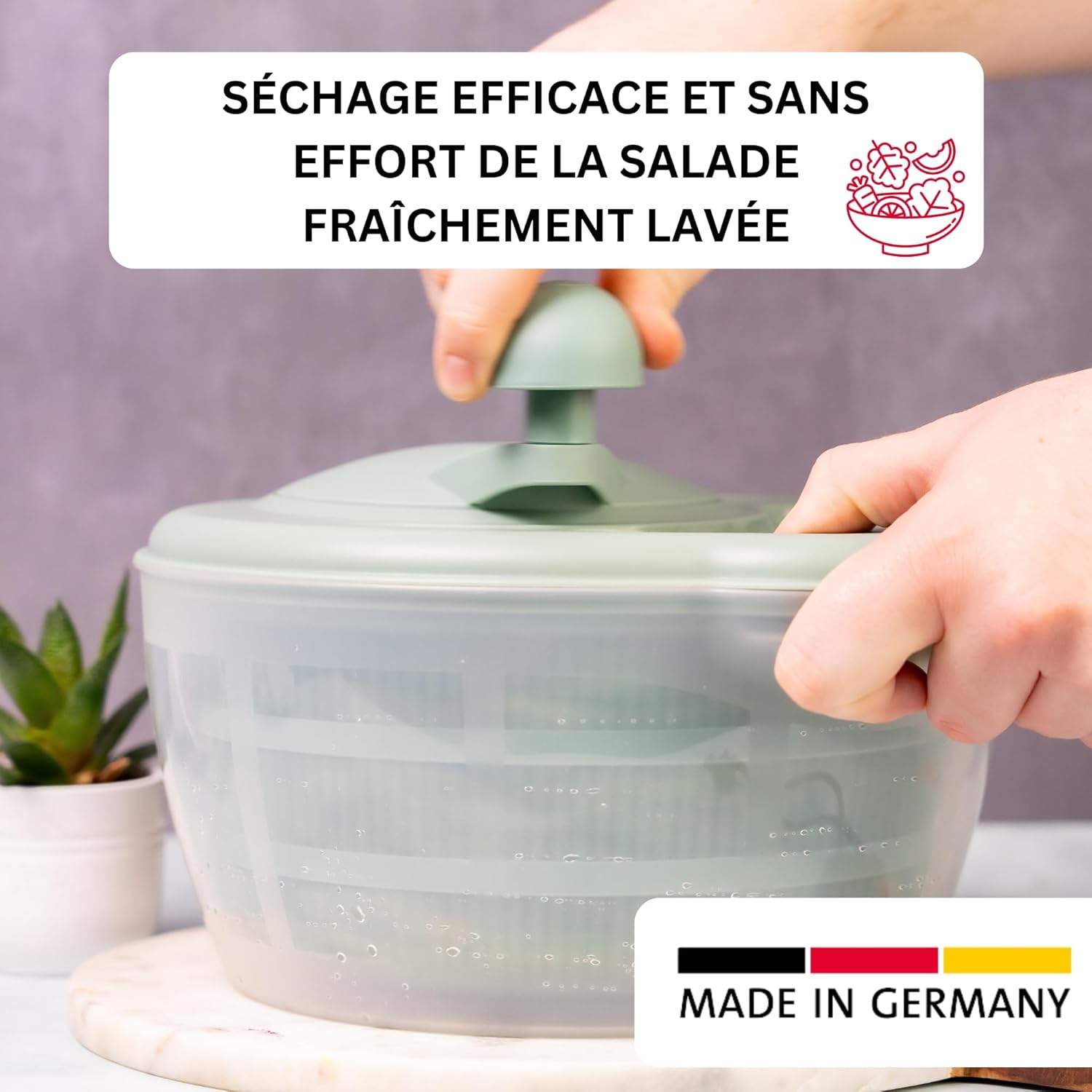 Westmark - Fortuna - 26 cm - essoreuse à salade 5L sans BPA 2432224M