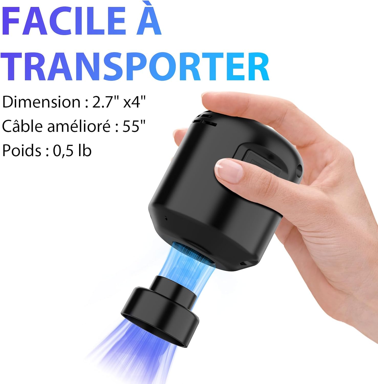 Pompe à vide électrique - 4.2 kPa, 55W, ultra puissante, sacs sous vide