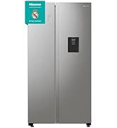 Hisense RS711N4WCE Réfrigérateur Side by Side, capacité 547 L avec hauteur 178,6 cm, Metal Tech Cooli...