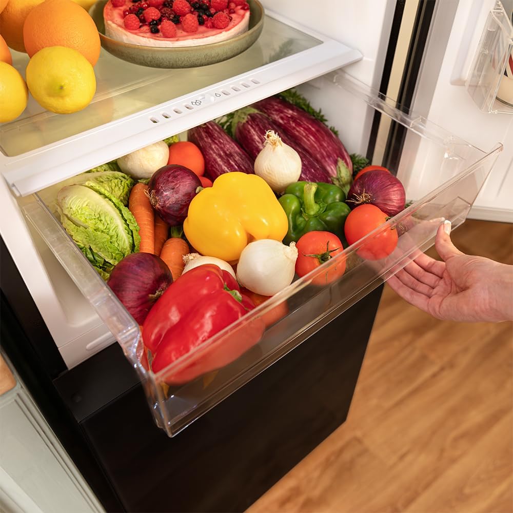 Cecotec - Bolero CoolMarket Combi 250 - 250L, No Frost, distributeur eau, porte réversible, LED, classe D, WD Black Glas