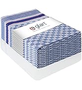 Glart Lot de 10 serviettes en coton Motif Glart Bleu Taille unique