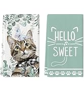 Artoid Mode Torchons de cuisine Motif feuilles d'eucalyptus 42 x 65 cm Décoration de feuilles d'été