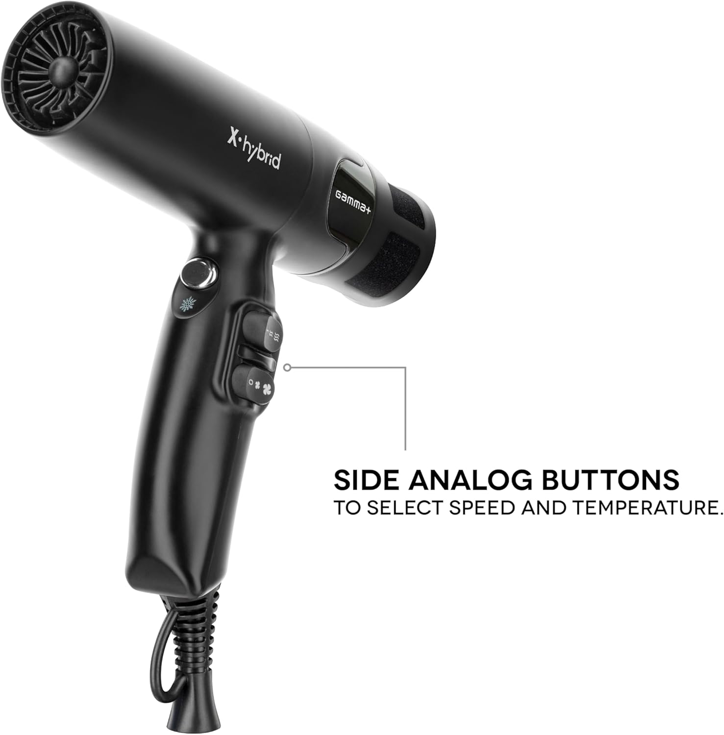 Gamma+ - X-Hybrid - 300g - sèche-cheveux ionique ultraléger, moteur numérique, triple filtre, X-Hybrid