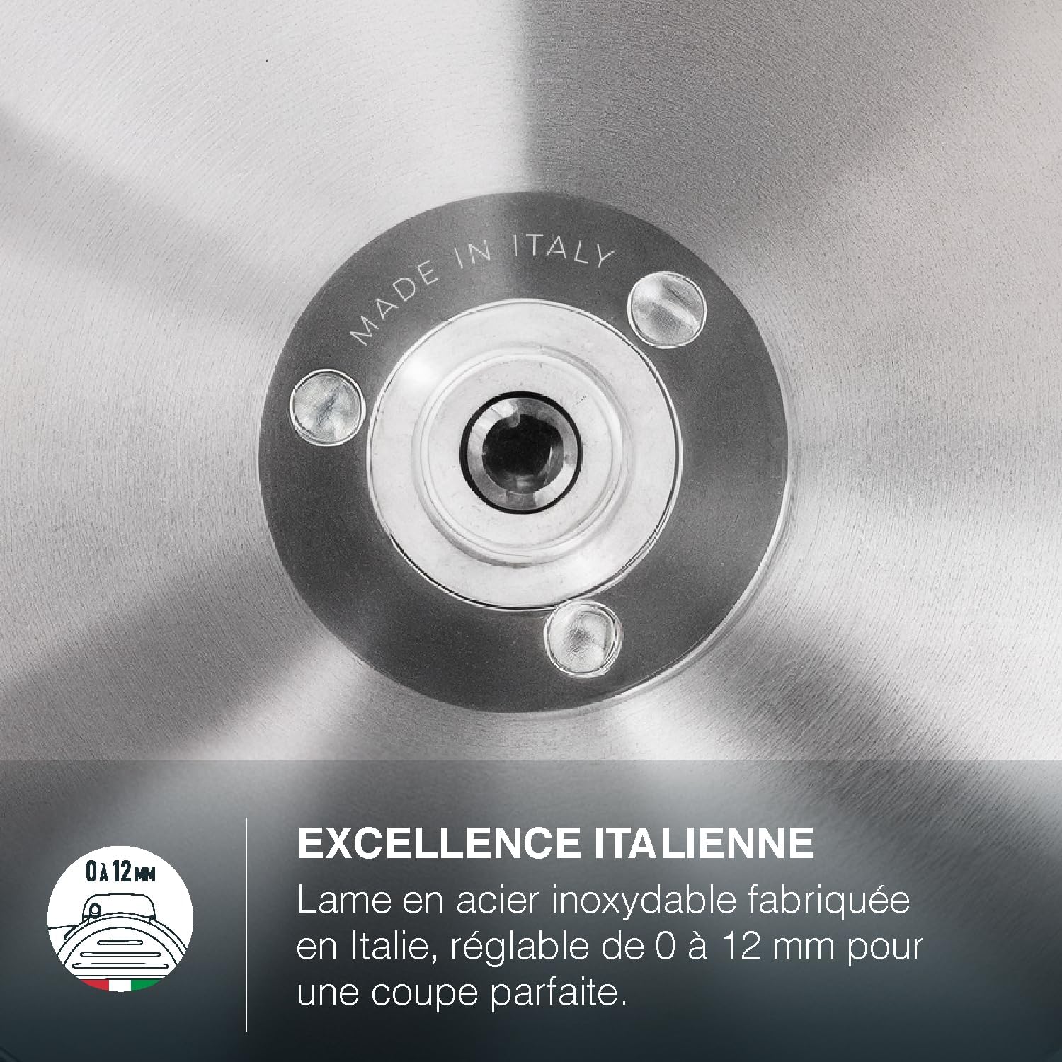 H.Koenig - trancheuse professionnelle - lame 25 cm - coupe 0-12 mm, aiguiseur intégré - MSX254