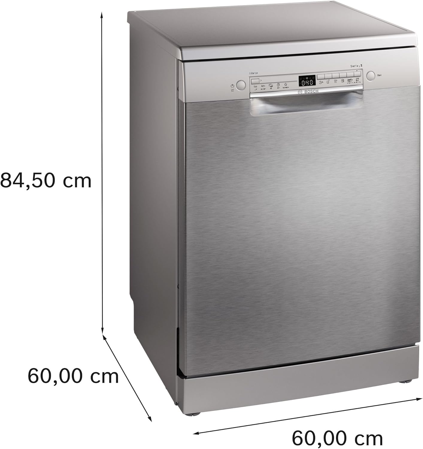 Bosch - Série 2  60 cm - lave-vaisselle, inox anti-trace, pose libre