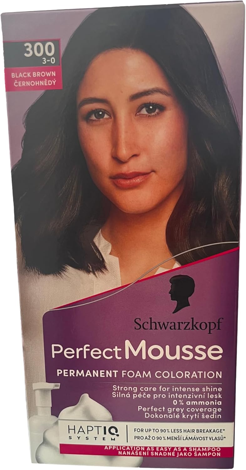 Schwarzkopf - Perfect Mousse coloration permanente - brun noir, couvrance intense