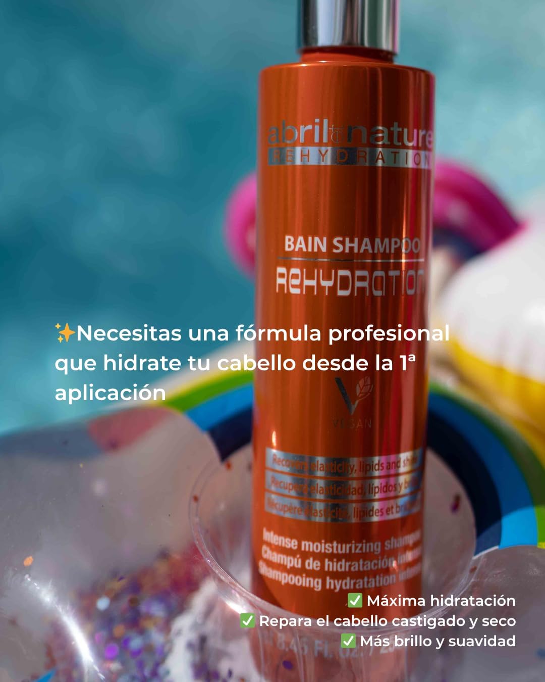 abril et nature - Rehydration - 550ml - shampoing, masque, sérum hydratants