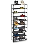 Le texte indique « Image 2 ». Étagère à chaussures à plusieurs niveaux avec structure en métal, avec 4 à 5 étagères en filet conçues pour ranger plusieurs paires de chaussures.