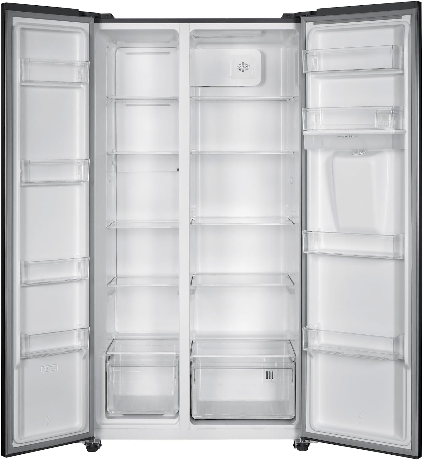 GEDTECH - Réfrigérateur multi-portes, 510L, inox, grande capacité, GSBS510IXT