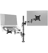 Duronic DM35L1X1 BK Bras pour un moniteur et portable | Support pour écran de 13 à 27 pouces ...