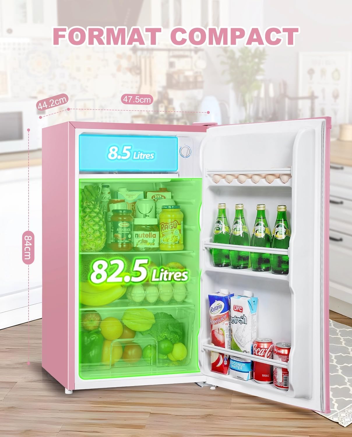 Upstreman - BR321 - 91L - frigo avec congélateur, thermostat réglable