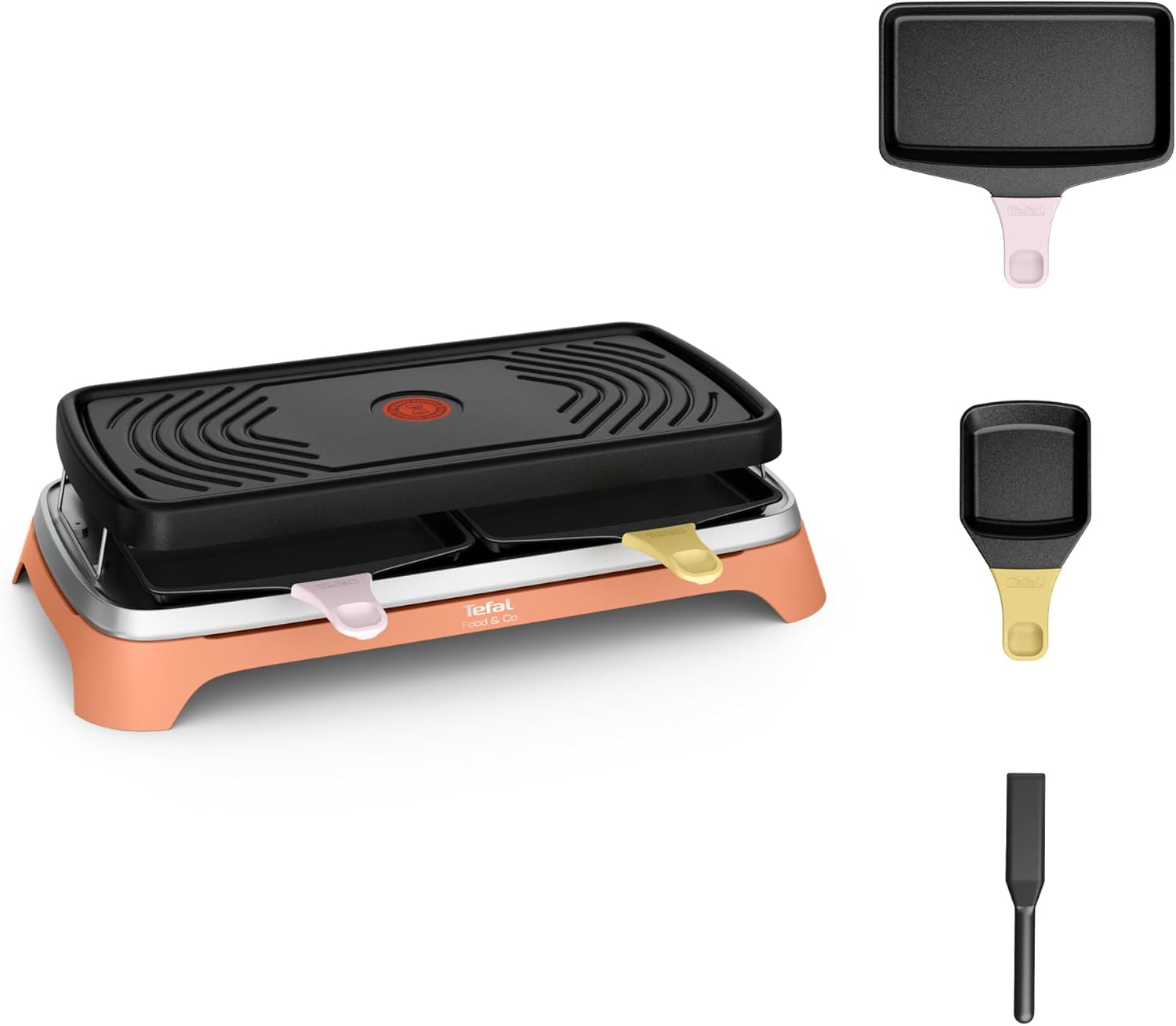 Tefal - Food & Co série - 8 pers - raclette multifonction intérieur/extérieur - RE650J10