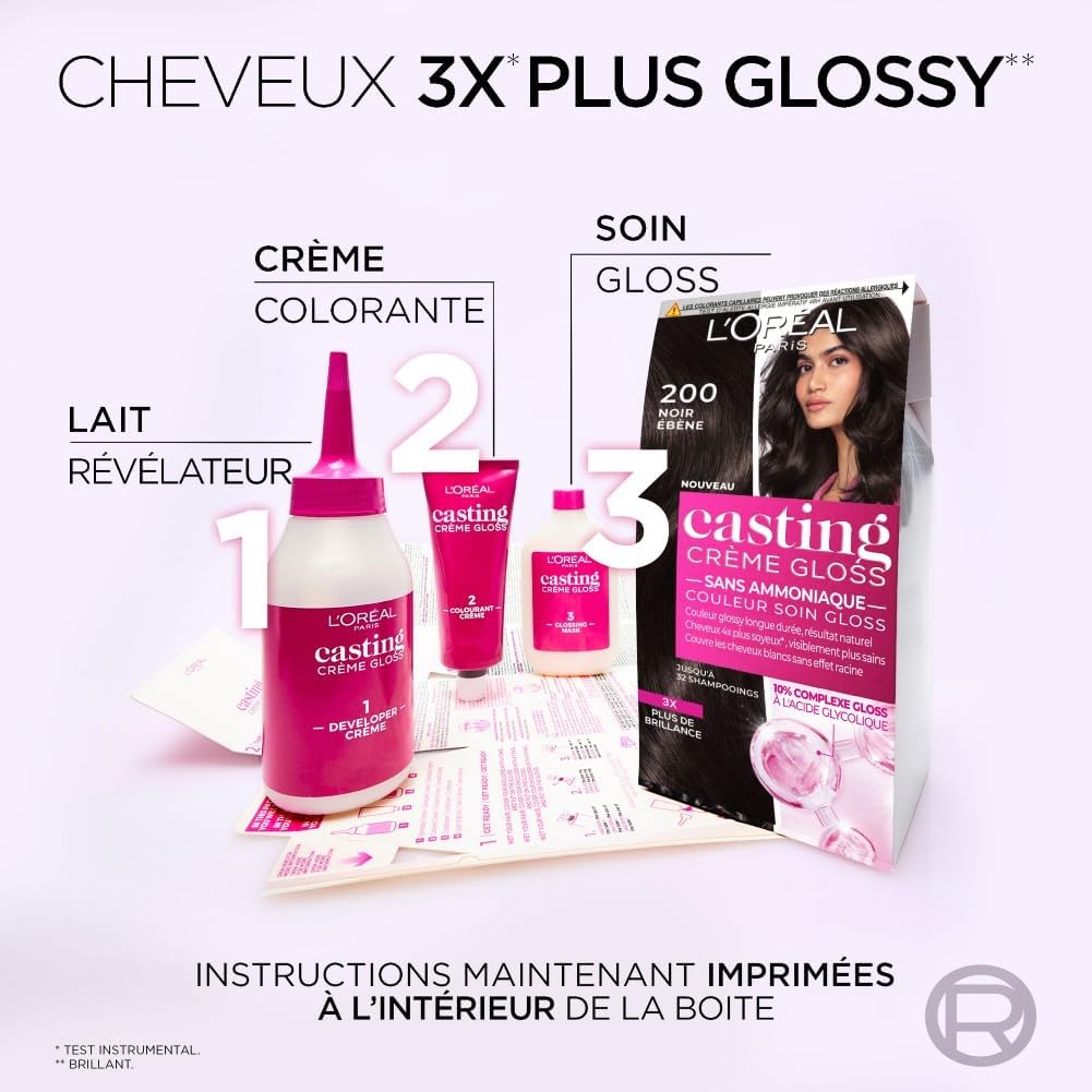 L'Oréal Paris - Casting Crème Gloss - châtain clair - coloration soin sans ammoniaque