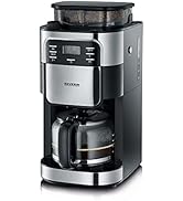 Machine à café SEVERIN avec moulin, cafetière avec carafe en verre et fonction minuterie, également appelée...