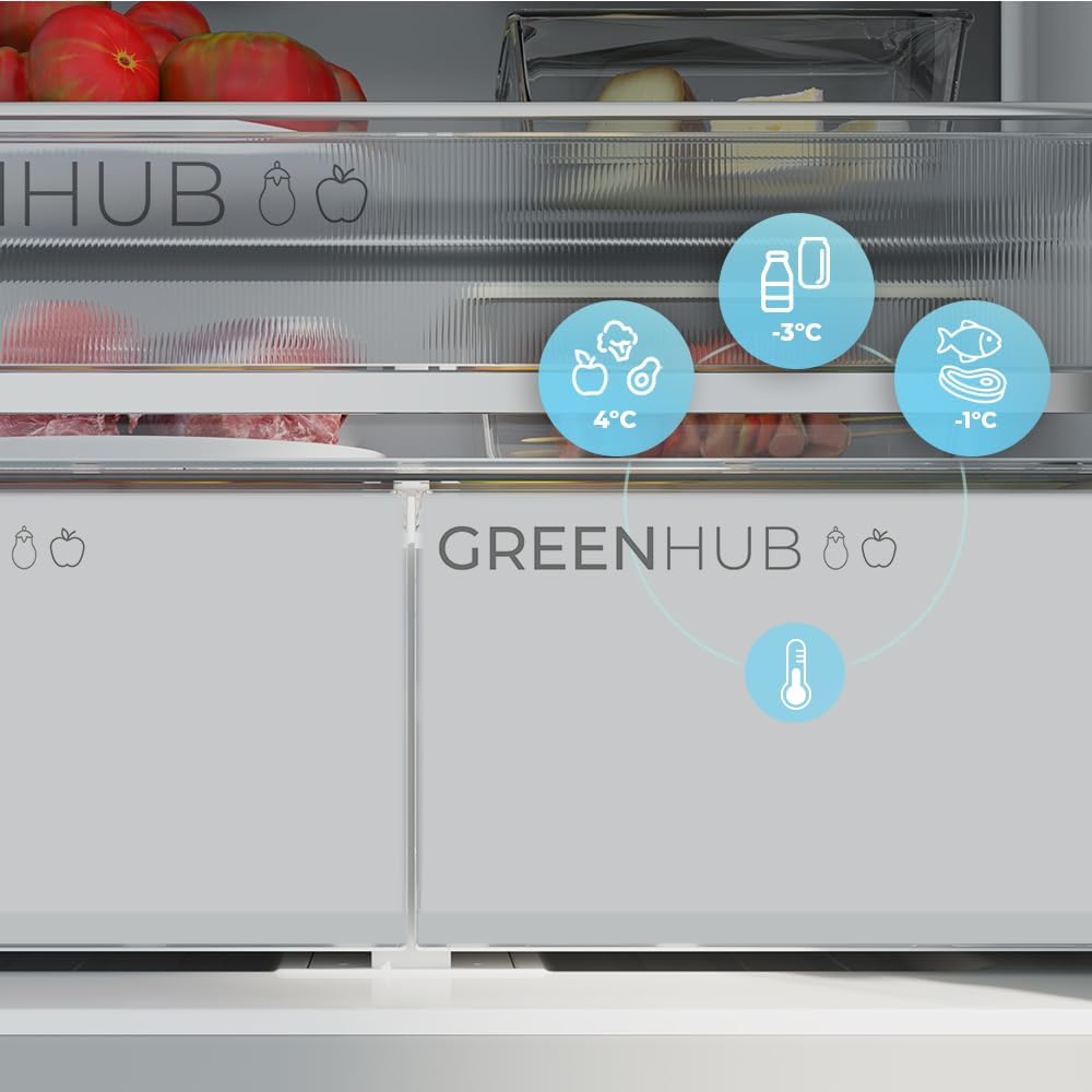 Cecotec - Bolero CoolMarket 4D - 189x83 cm - 456 L, No Frost, Inverter, 4 portes, 4D 456 SBI