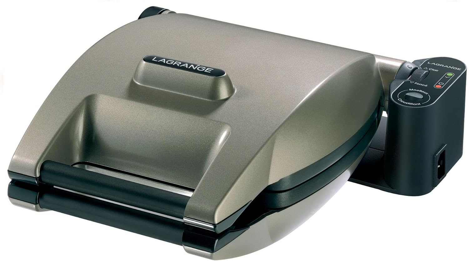 LAGRANGE - Gaufrier Premium - 1200W, plaques amovibles, cuisson personnalisée, réversible, 019422