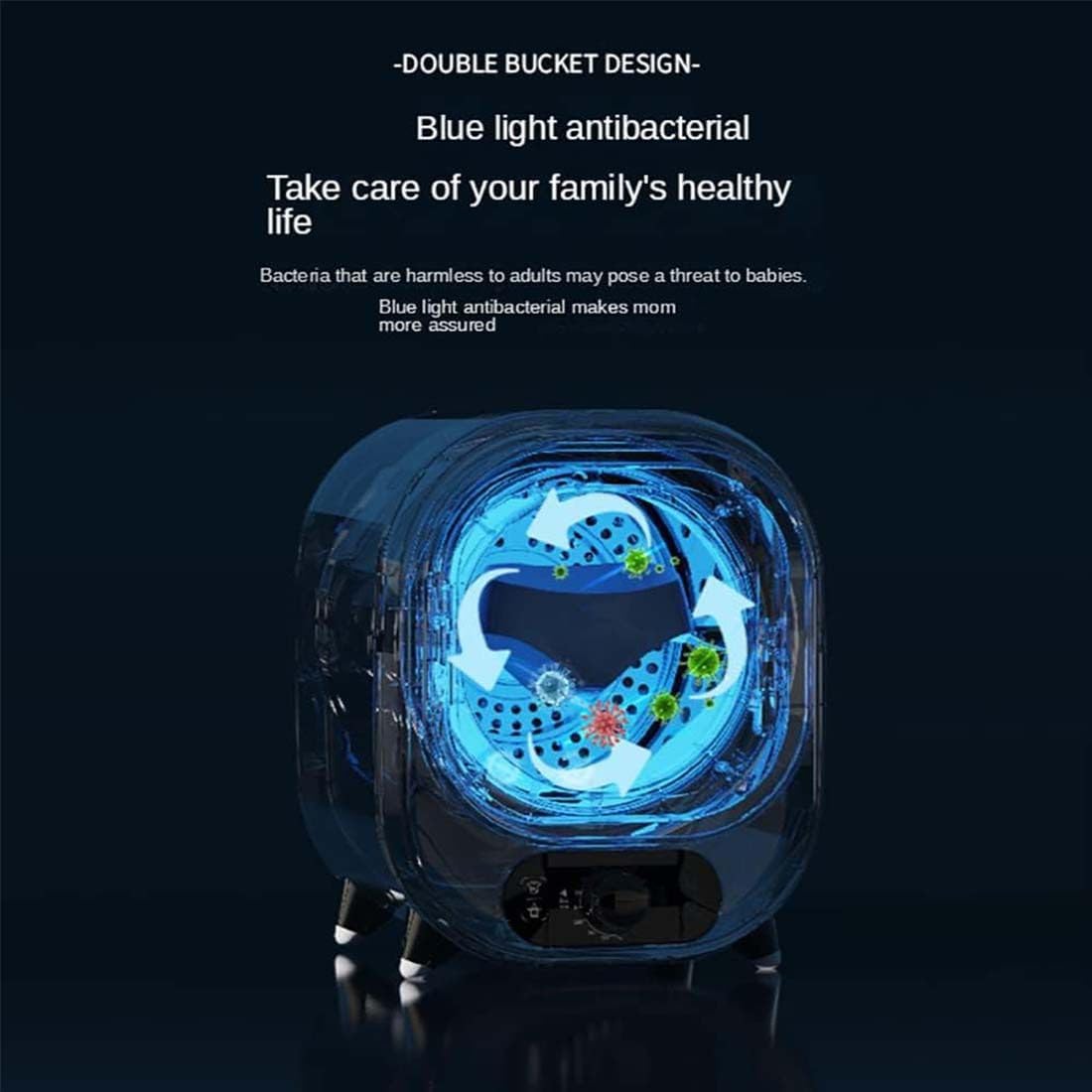 Mini sèche-linge portable – 0.8 kg, 450W, compact, 31x39x38 cm