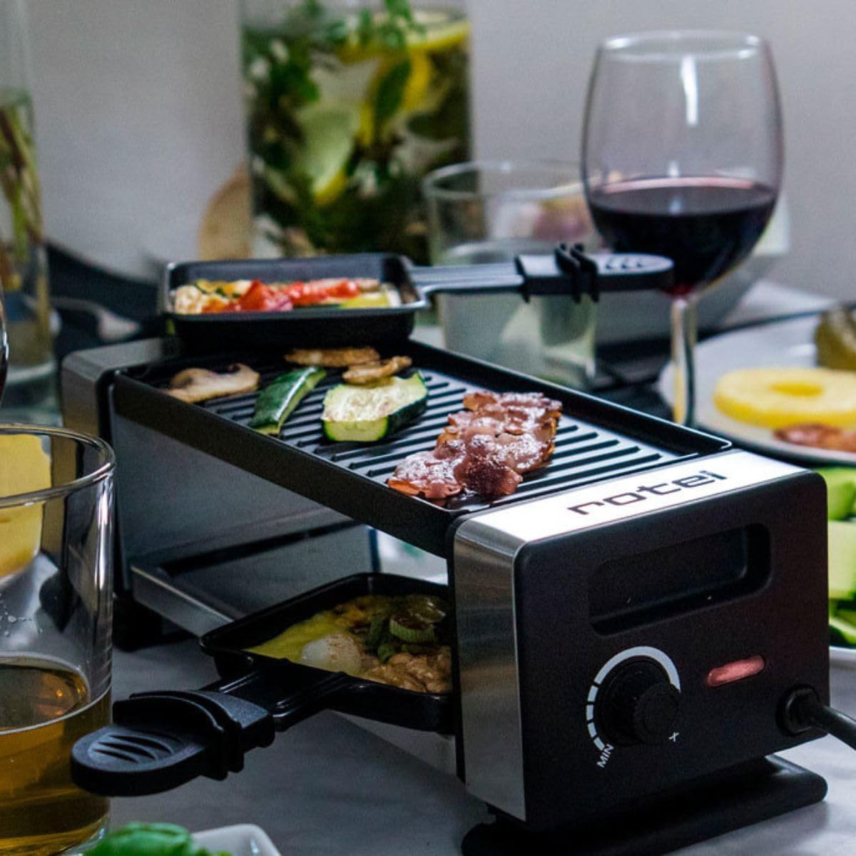 Rotel - Lot de 2 poêlons à raclette - 18,5x9x1,5 cm - revêtement PTFE