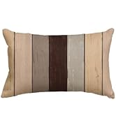 Artoid Mode Housse de coussin de printemps en bois rustique avec motif planches marron vieilli 30 x 50 cm