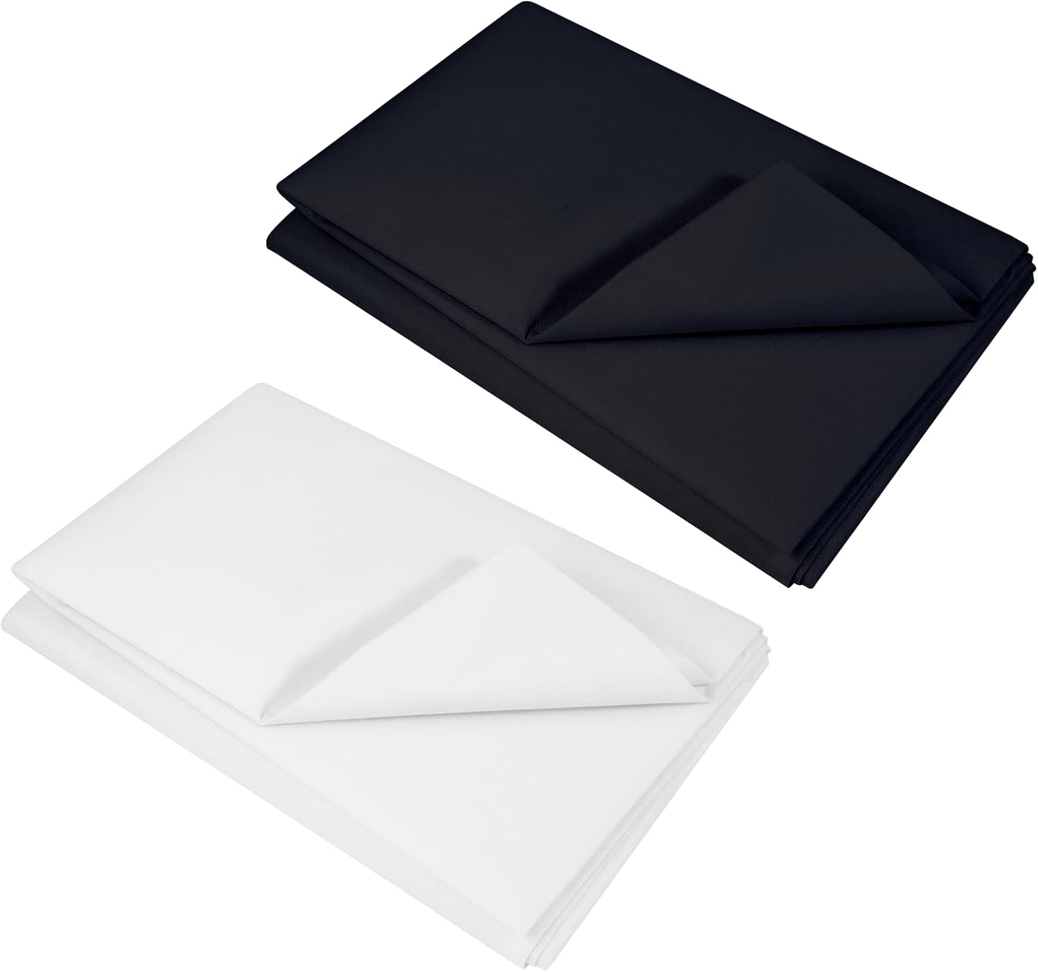 Entoilage thermocollant - 100x200 cm - blanc/noir, non-tissé, découpable, fusible, 2 pièces