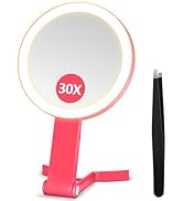 B Beauty Planet Miroir grossissant avec lumière, Double Face, Miroir de Maquillage de Voyage avec...