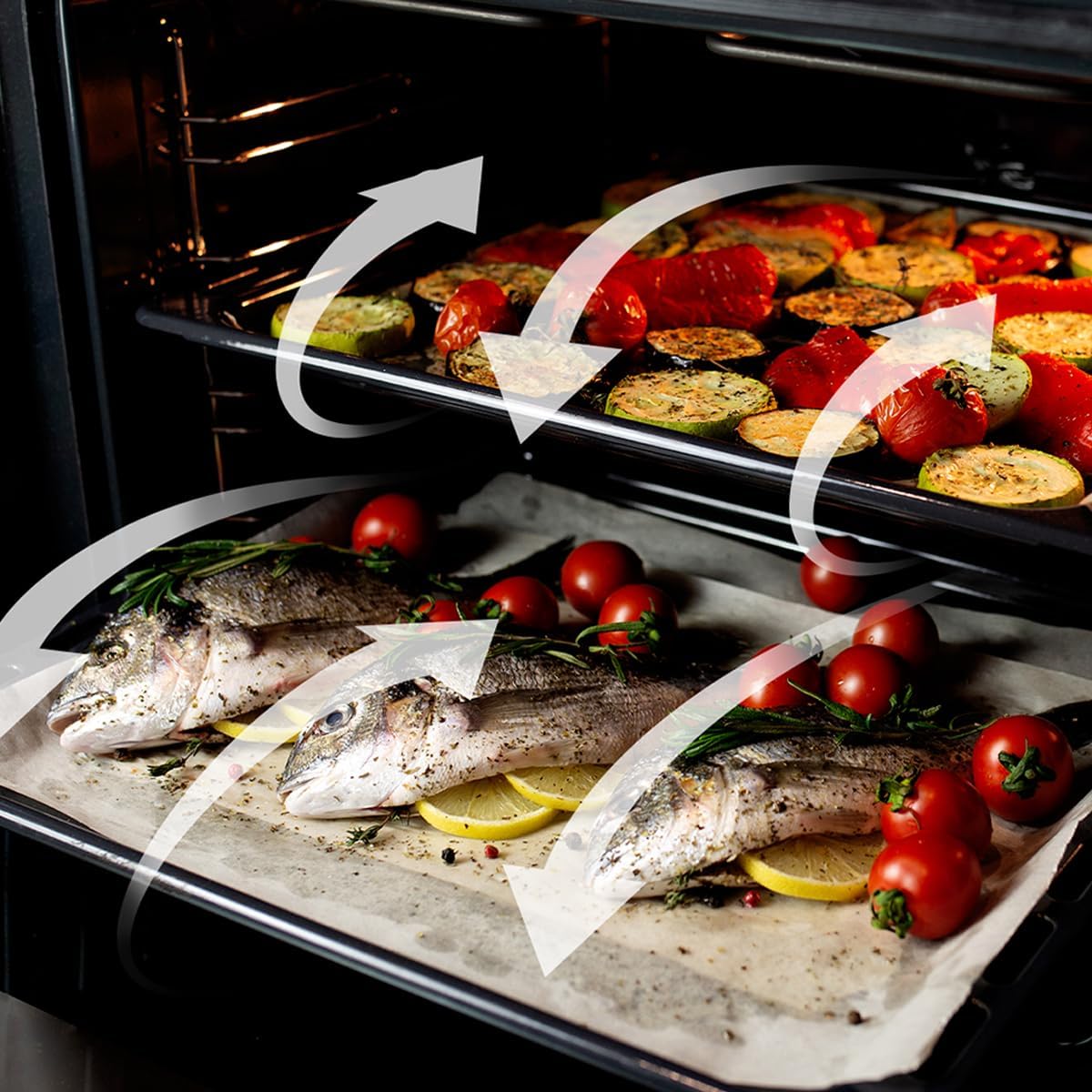 Cecotec - Four encastrable Airfryer - 13,3L - 11 fonctions, classe A, Hexa AF319000