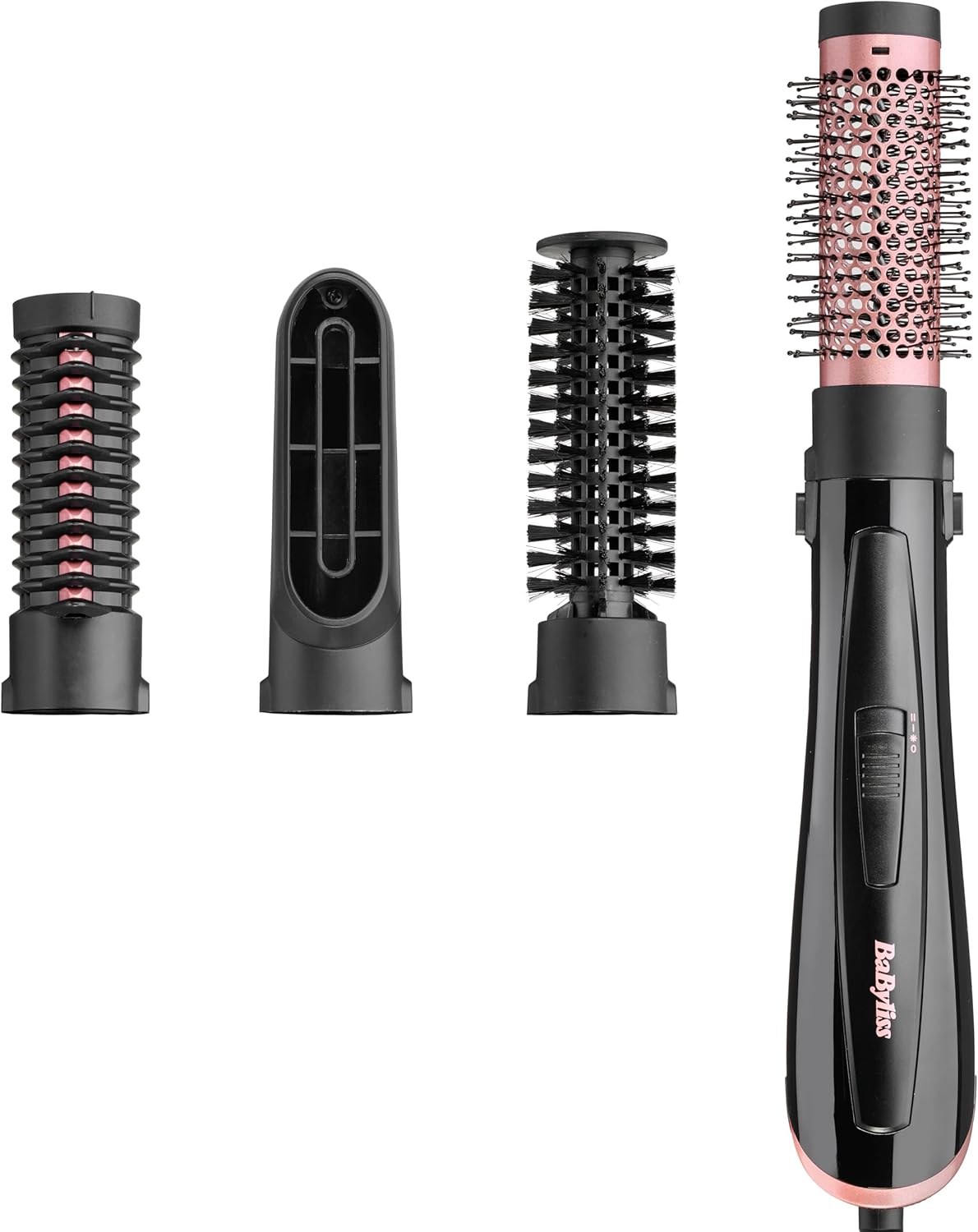 BaByliss - Brosse soufflante Perfect Finish - 3 accessoires - 2 températures, ionique, bouton air froid - AS126E