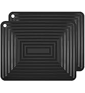 Flintronic Lot de 2 dessous de plat en silicone Passe au lave-vaisselle Résiste à la chaleur