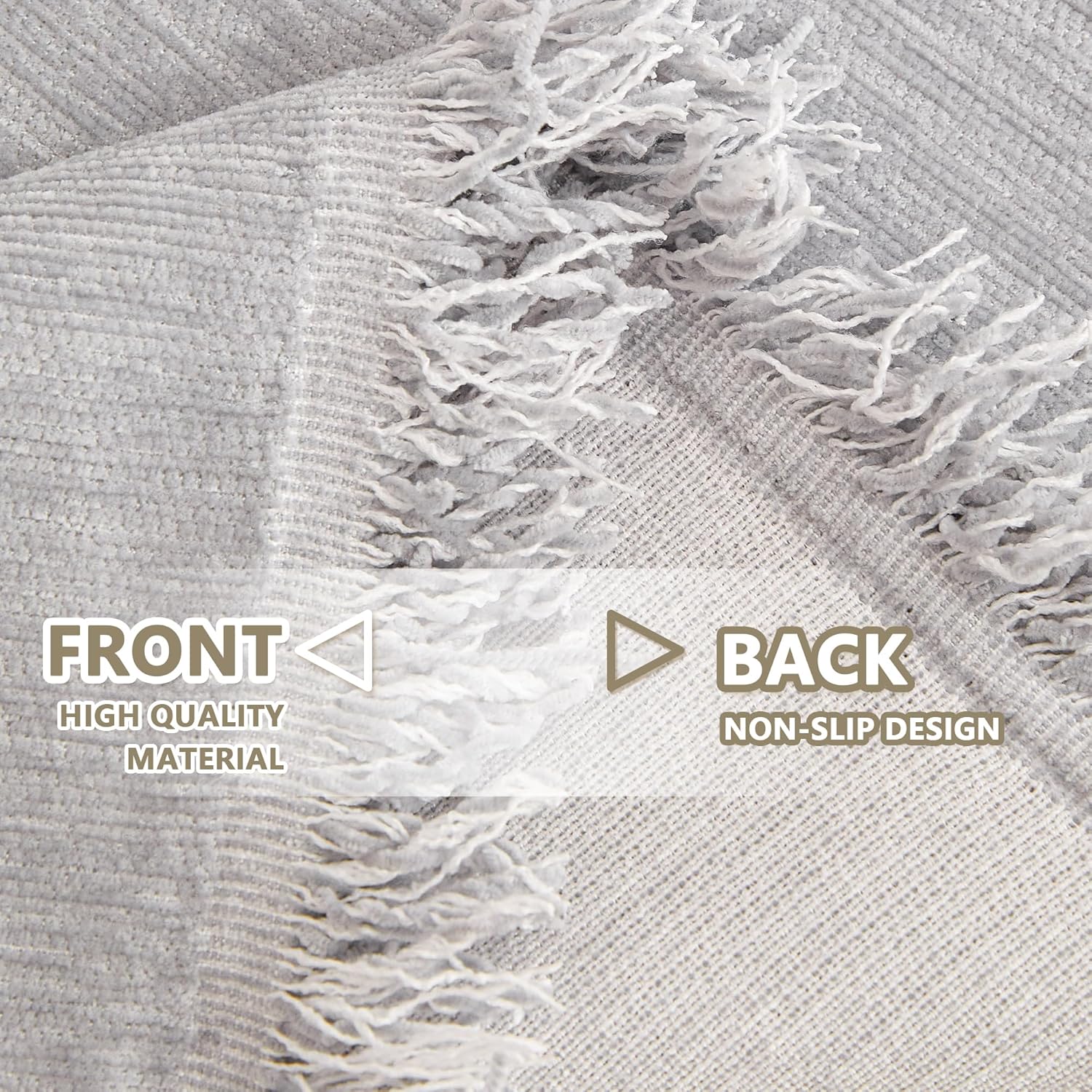 MYSKY HOME - Plaid canapé série protection - 180x300 cm - anti-poils, housse animaux, gris clair