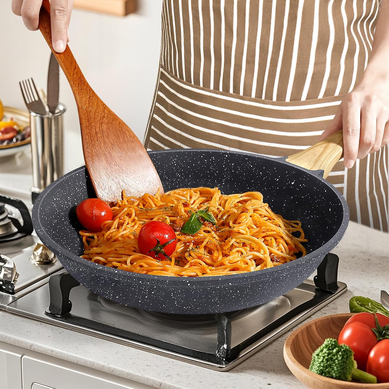 GiPP - poêle à frire granite - 24cm - antiadhésive, induction, sans PFAS/PFOA