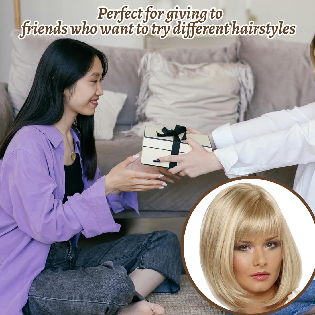 Perruque femme - cheveux synthétiques courts - blonde - usage quotidien et cosplay