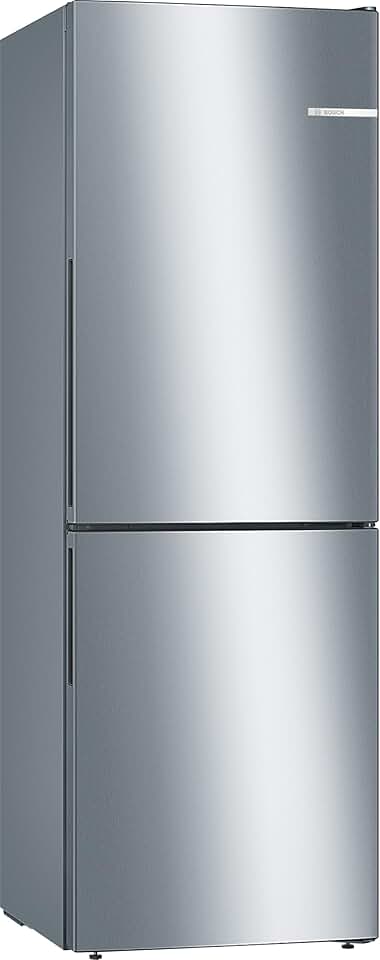 Bosch - réfrigérateur combiné Série 4 - 288L inox, 60x176cm, froid brassé - KGV33VLEAS