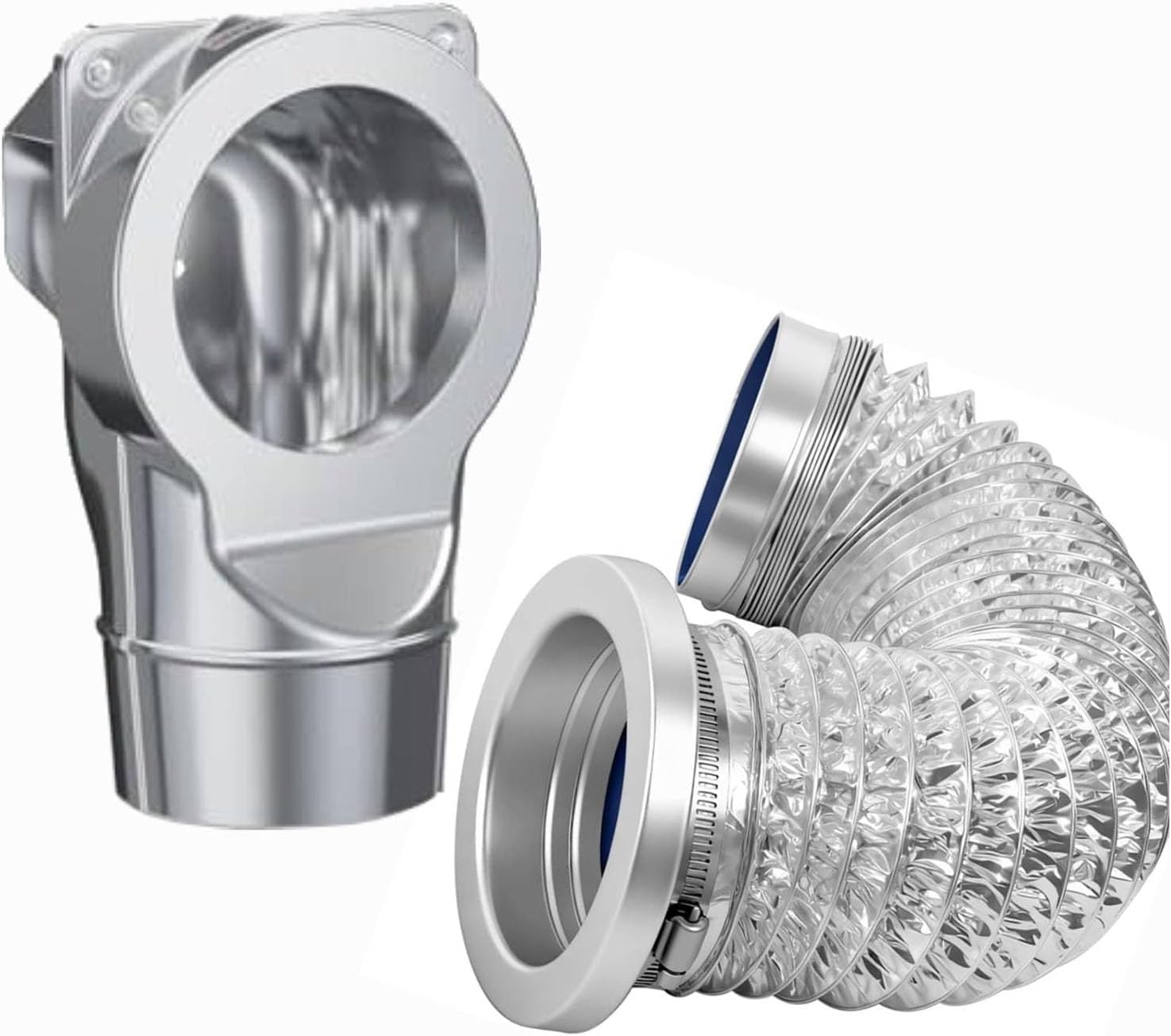 Fafeicy - kit de ventilation magnétique - 2,6 pieds - connexion puissante, conduit flexible