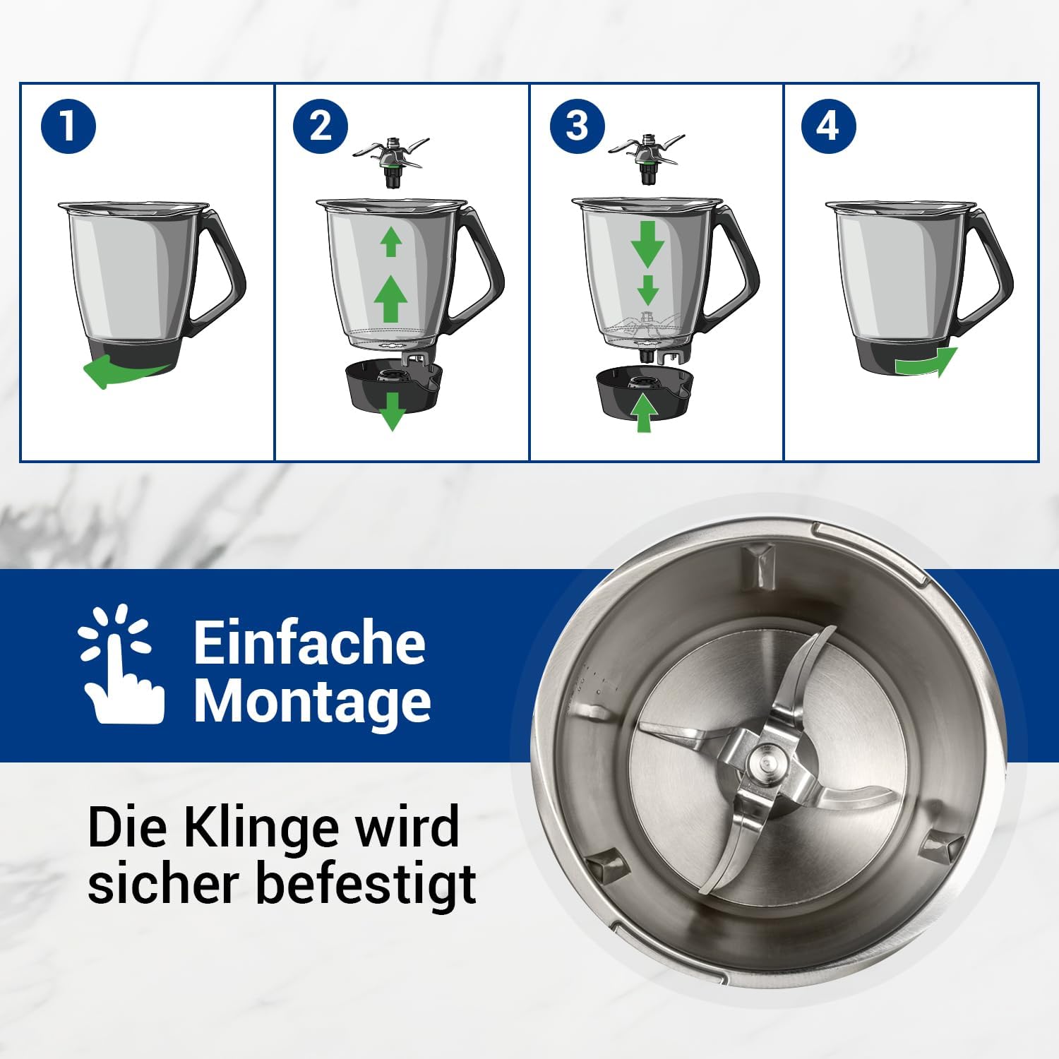 Vioks - lame de robot Thermomix, inox SUS420, accessoire TM5