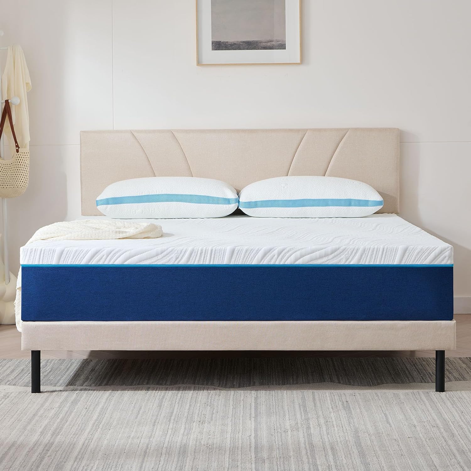 Matelas - 160x200 cm - mémoire de forme, 7 zones, réversible, 30 cm