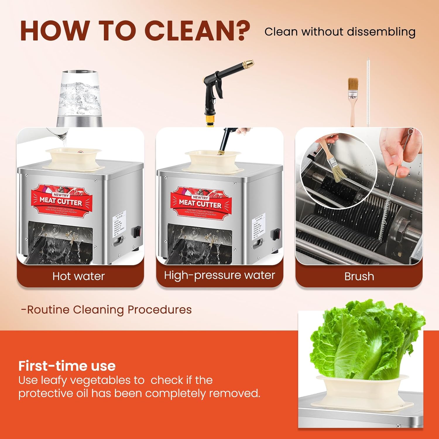 NEWTRY - trancheuse à viande 3,5 mm, 550W, 160kg/h, restaurants