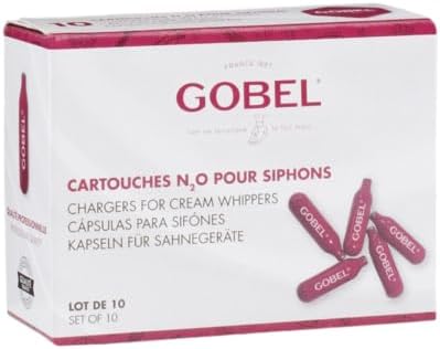 GOBEL - Lot de 10 cartouches gaz N₂0 - acier recyclable, universelles