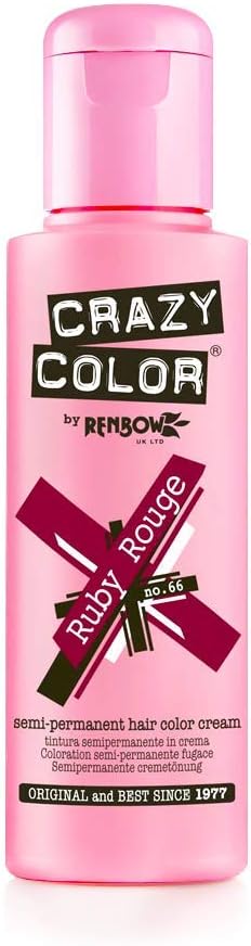Crazy Color - coloration semi-permanente Ruby Rouge - 100 ml
